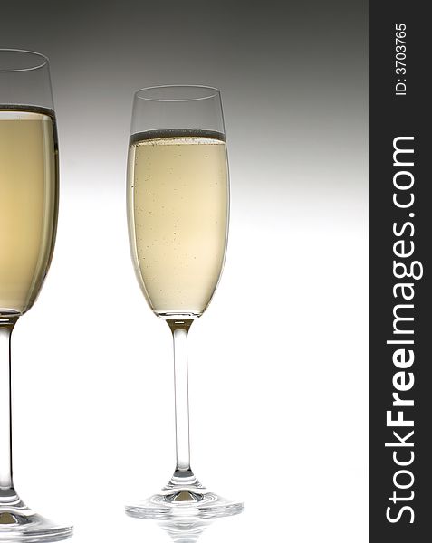Elegant champagne glass - celebration, toast
