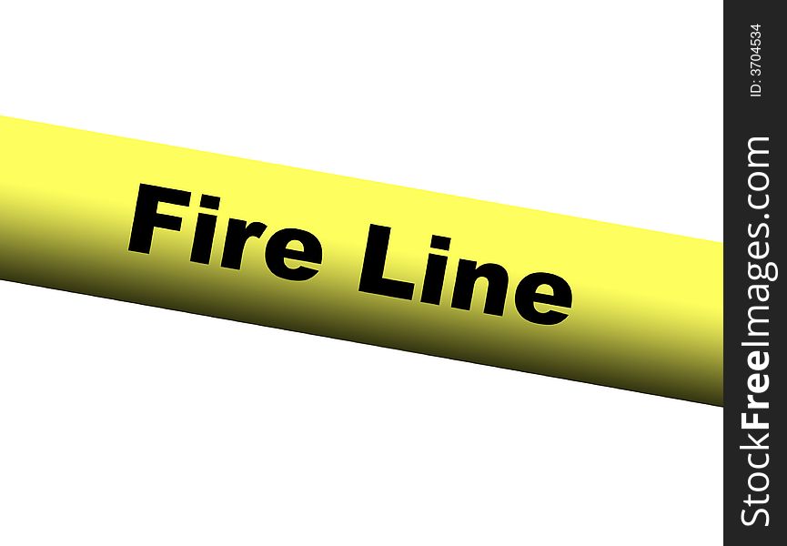 A Yellow Fire Line Barrier Tape