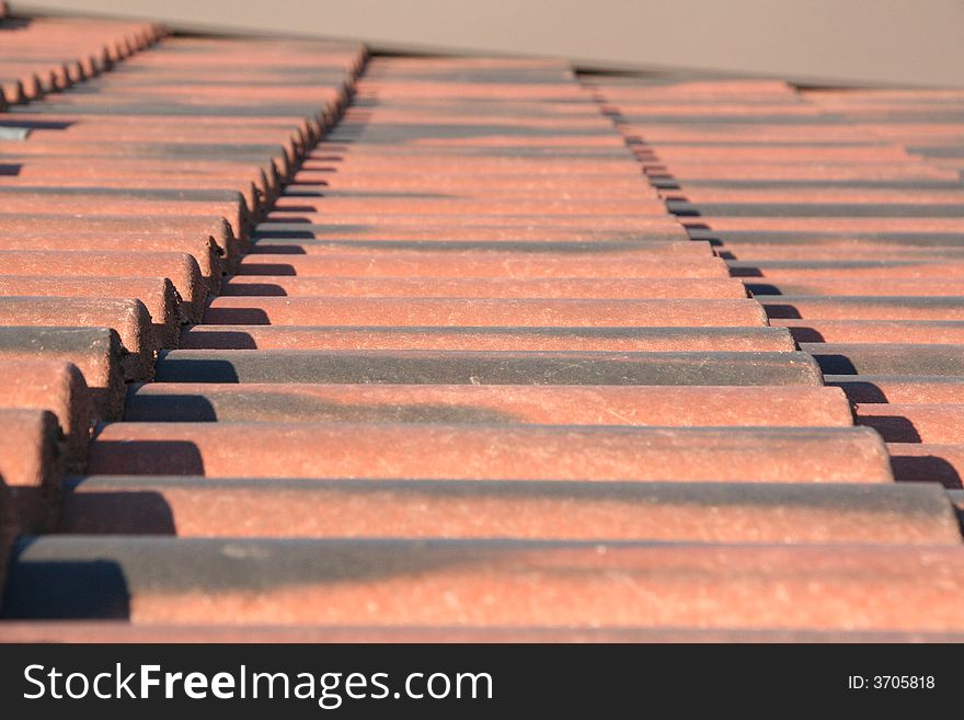 A visual of a red roof