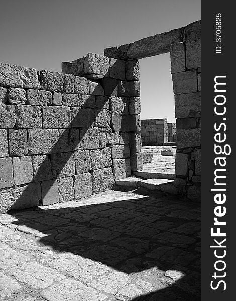 Reconstructed byzantine house in Avdat, Israel. Reconstructed byzantine house in Avdat, Israel