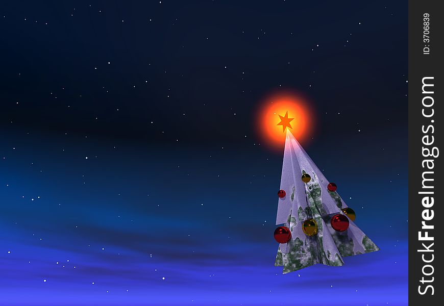 Christmas tree rendered for 3D program, high resolution. Christmas tree rendered for 3D program, high resolution.