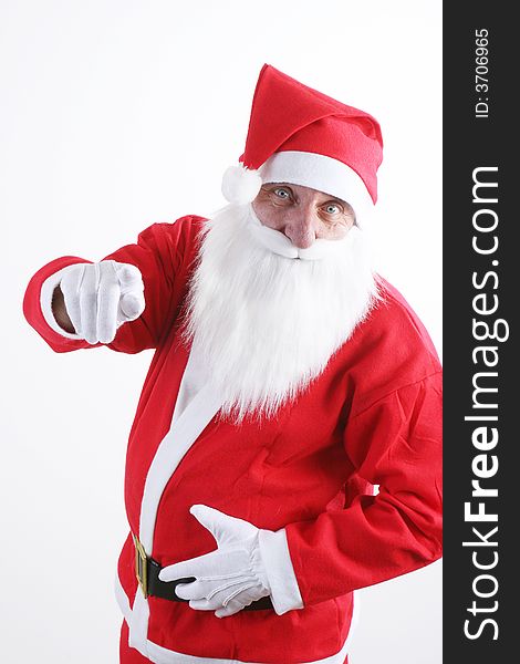 Isolated santa on white background