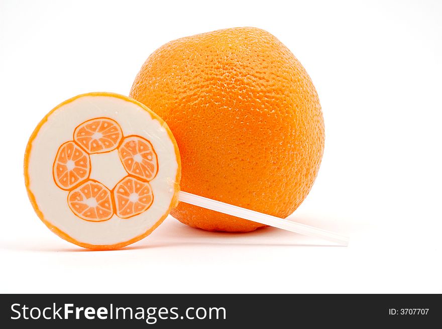 Orange With Lollipop