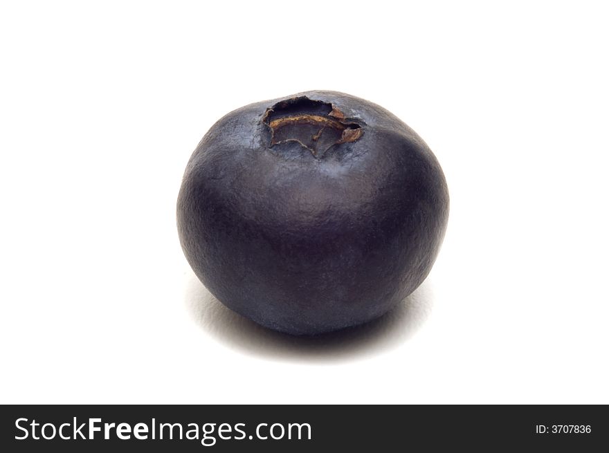 Bilberry on white background