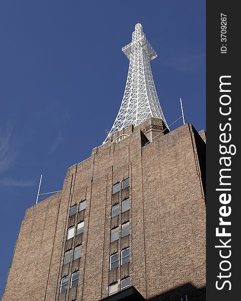 Tall Urban City Building, Brick Facade In Sydney, Australia. Tall Urban City Building, Brick Facade In Sydney, Australia