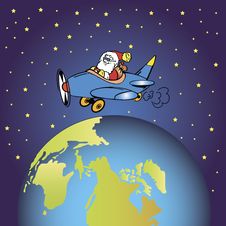 Santa Claus In Space Stock Image