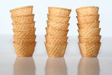 Small Glasses Of Crispy Wafer Stock Photography Small Glasses Of Crispy Wafer Stock Photography