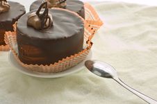 Three Chocolate Cake Stock Photos Three Chocolate Cake Stock Photos