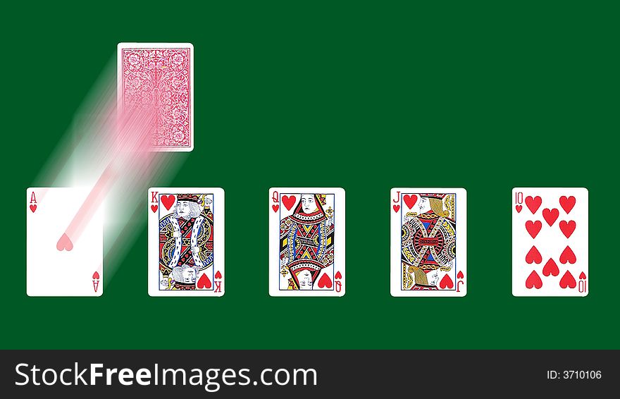 Playing cards with movement blur. Playing cards with movement blur