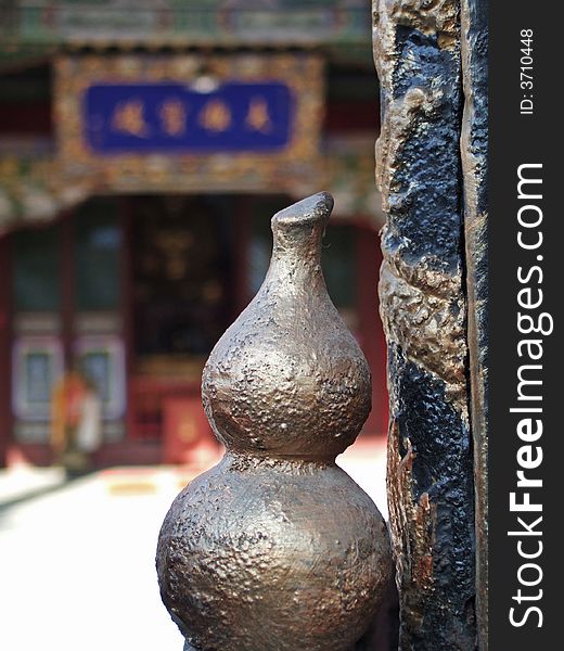 Iron gourd in a temple