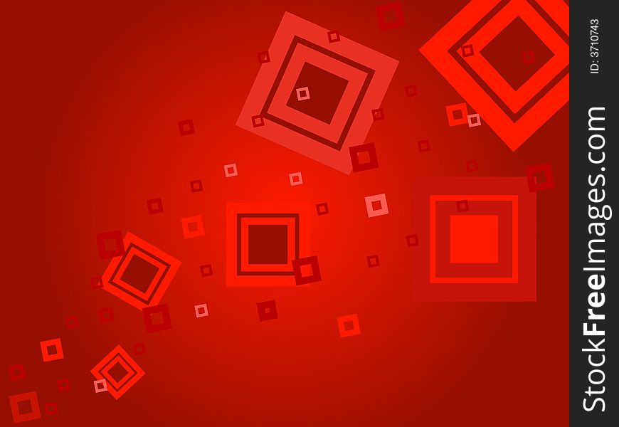 Red light squares on red gradient. Red light squares on red gradient