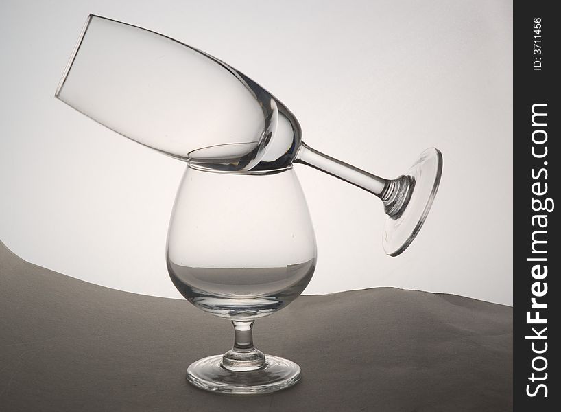 Glass On The White Background