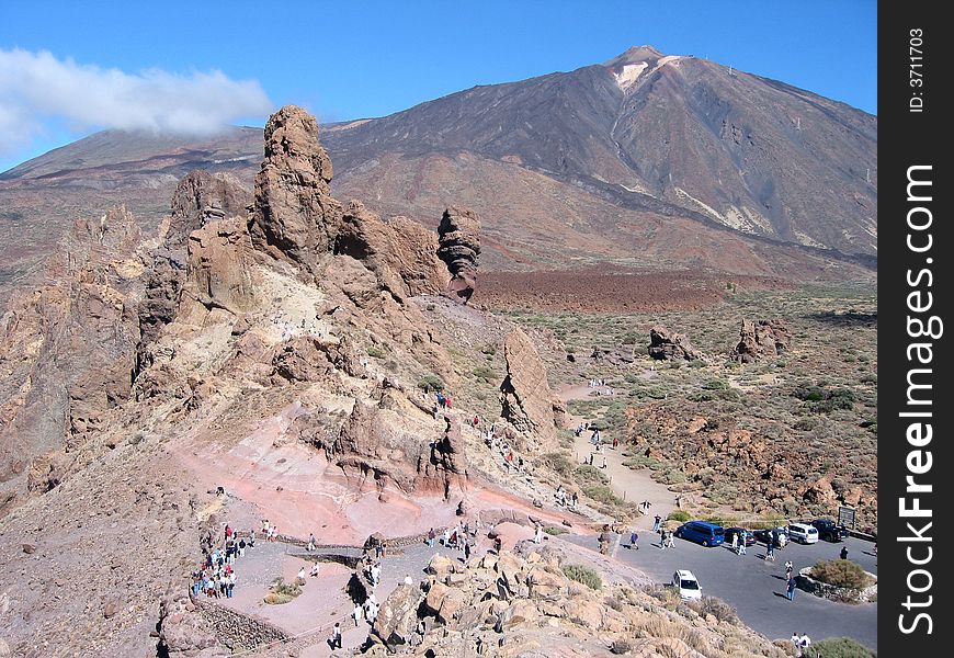 Weird mountain formations in Teide national park