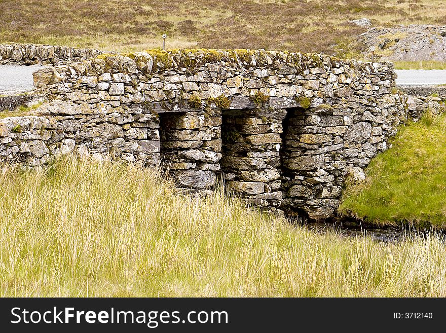 Welsh slate arched bridge