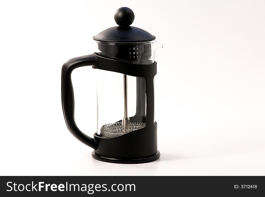 Coffee maker isolated in white