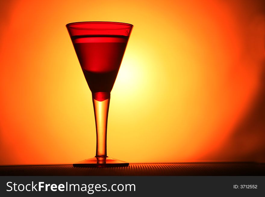 A nice colored wine glass