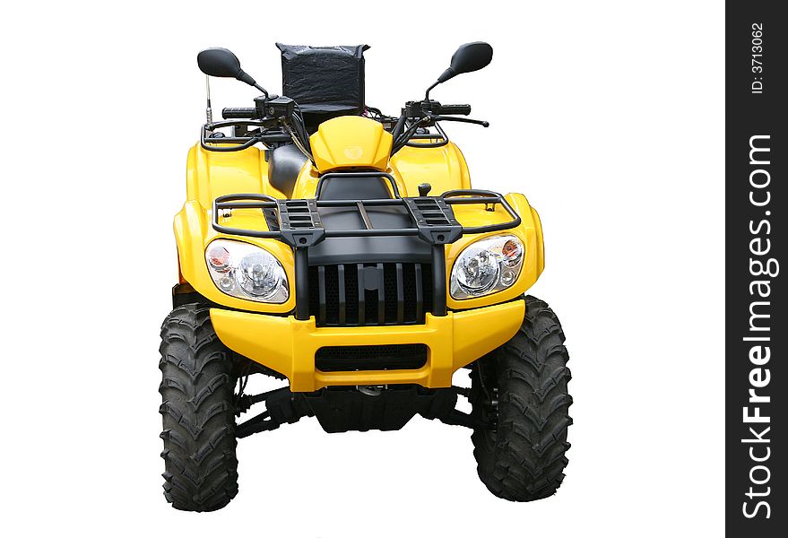 New yellow off-road car on a white background. New yellow off-road car on a white background.
