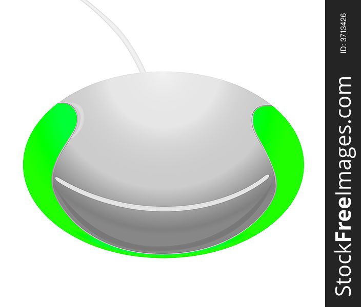 Illustration of Optical mouse with connectiom lead