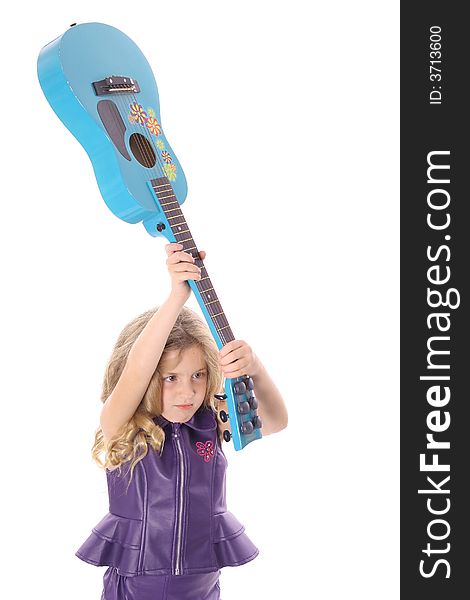 Rockstar Child Smashing Her Guitar
