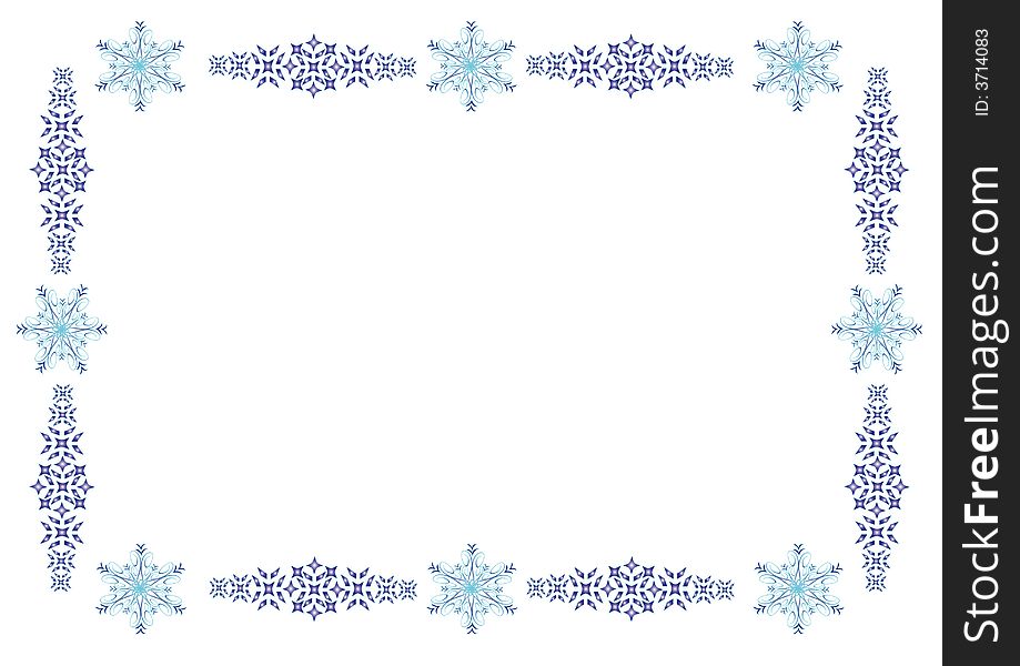 Ornament winter frame