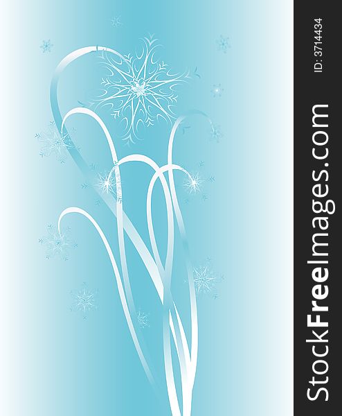 Vector Background With Snowflakes