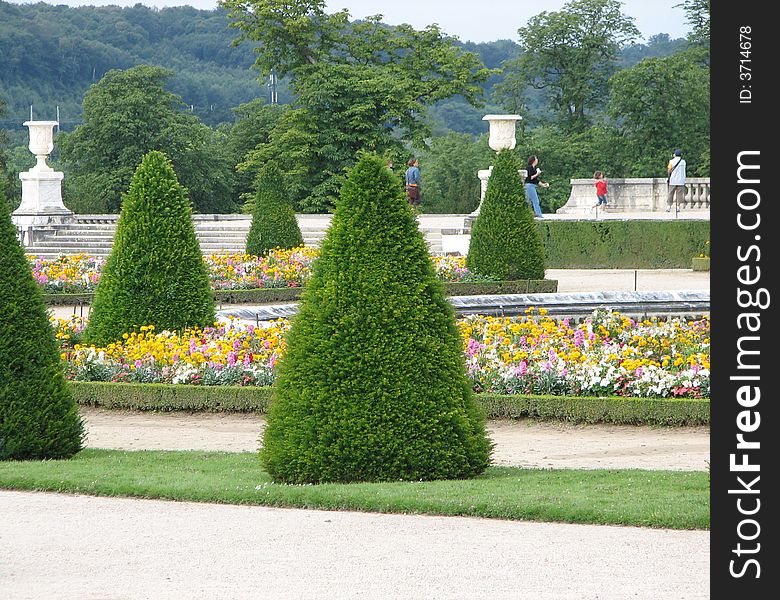 The gardens of the Versailles. The gardens of the Versailles