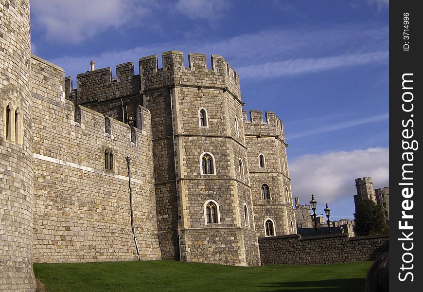 Windsor Castle Castle Walls showing the approach to the main entrance. Windsor Castle Castle Walls showing the approach to the main entrance