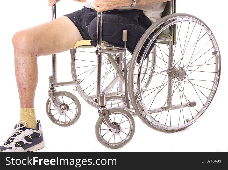 Shot of an eldery man in wheelchair