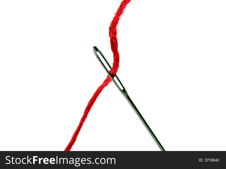 Needle and red thread