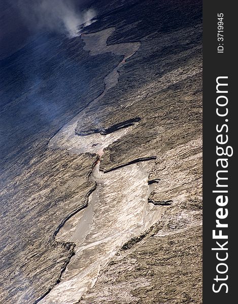 Pu U O O Volcanic Vent Lava Flow.