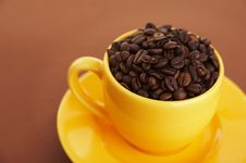 Yellow Coffee Cup Royalty Free Stock Photo Yellow Coffee Cup Royalty Free Stock Photo