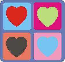 Retro Hearts Stock Photos Retro Hearts Stock Photos
