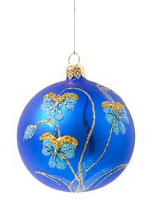 Blue Christmas Ball With Ornament Royalty Free Stock Images Blue Christmas Ball With Ornament Royalty Free Stock Images