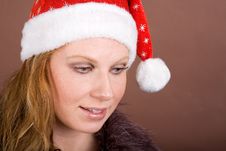 Astonished Miss Santa Royalty Free Stock Photo Astonished Miss Santa Royalty Free Stock Photo