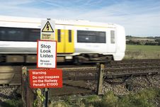 Railway Pedestrian Crossing Stock Image Railway Pedestrian Crossing Stock Image