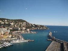 A Scenic Seaport In France Royalty Free Stock Image A Scenic Seaport In France Royalty Free Stock Image