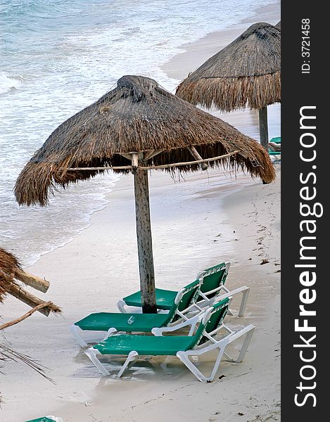 Beach  Chair And Umbrella