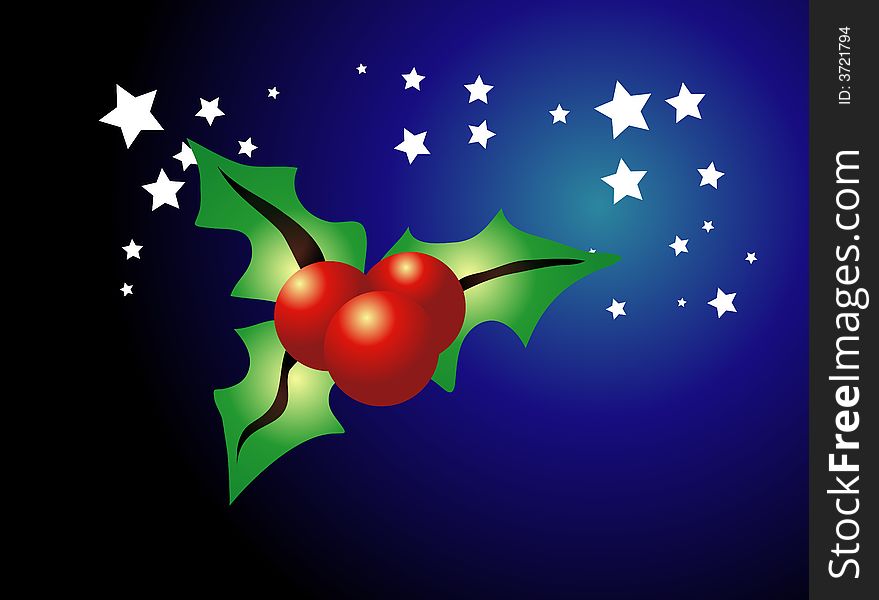 A piece of Christmas holly background
