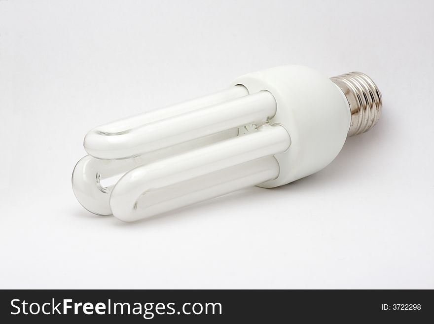 The white fluorescent lamp. Isolated.