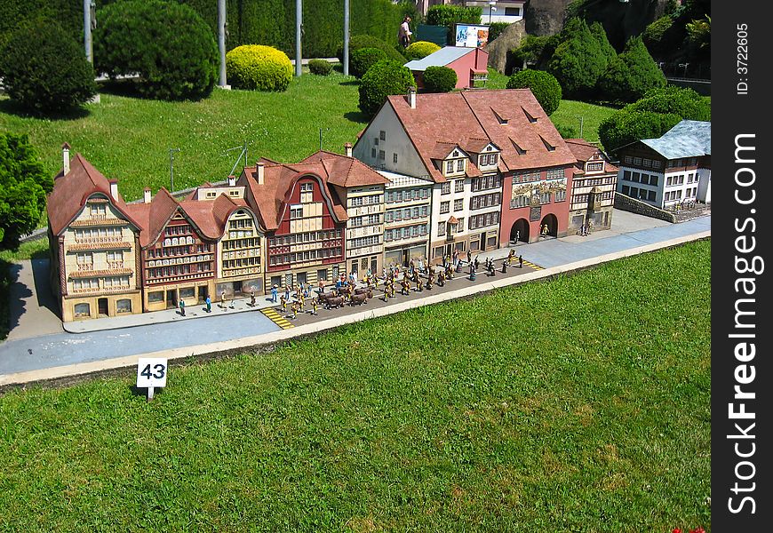 Miniatur Swiss, famous buildings in Switzerland