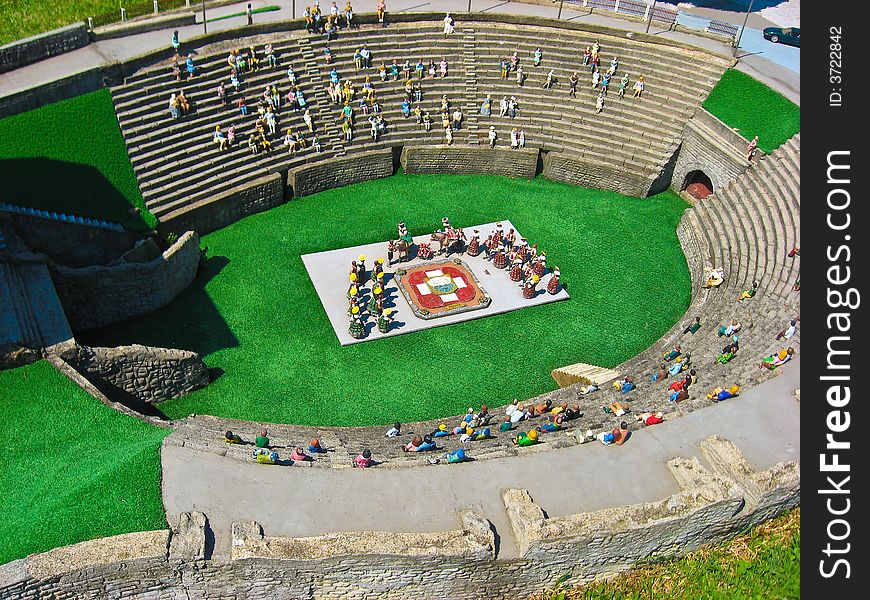 Miniatur Swiss, famous buildings in Switzerland