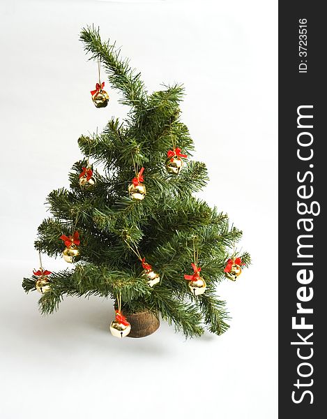 A Christmas decoration isolated against white background
