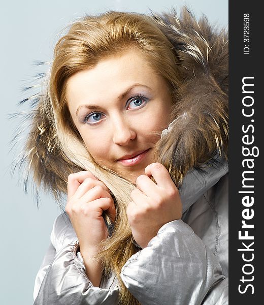 Girl in fur hood