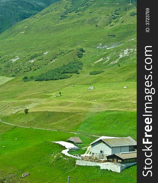 Colorful alpine countryside in Switzerland, Europe