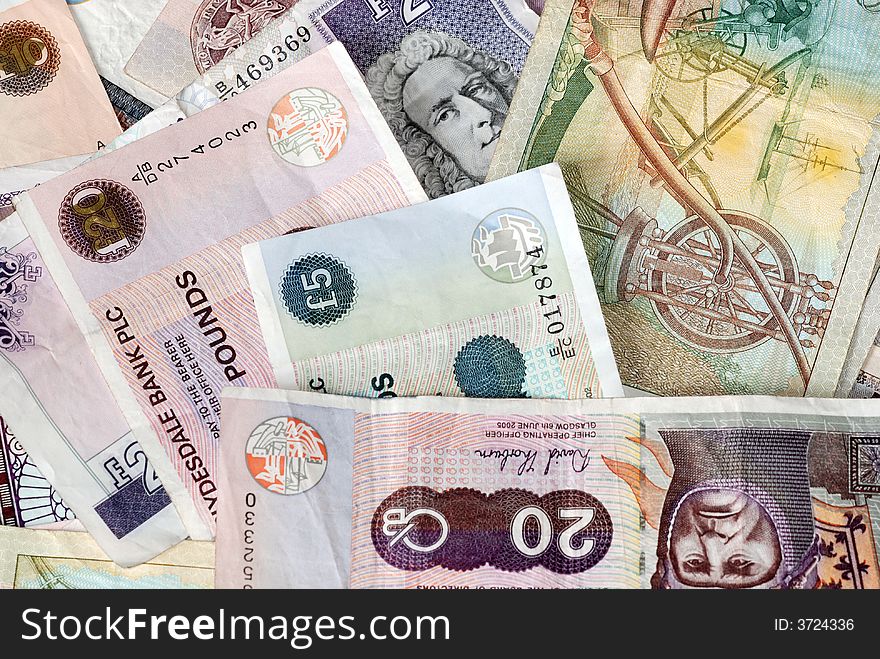 British 10 20 50 pound notes. British 10 20 50 pound notes