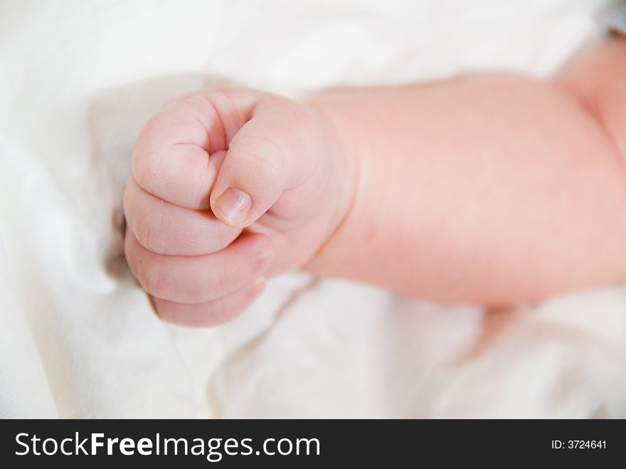 Sleeping baby close up of the hand. Sleeping baby close up of the hand