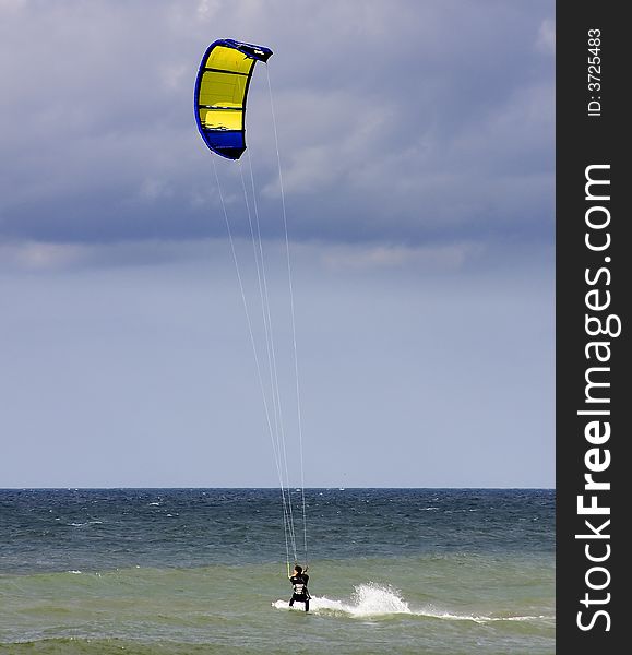 Kite Surfer on Stormy Day