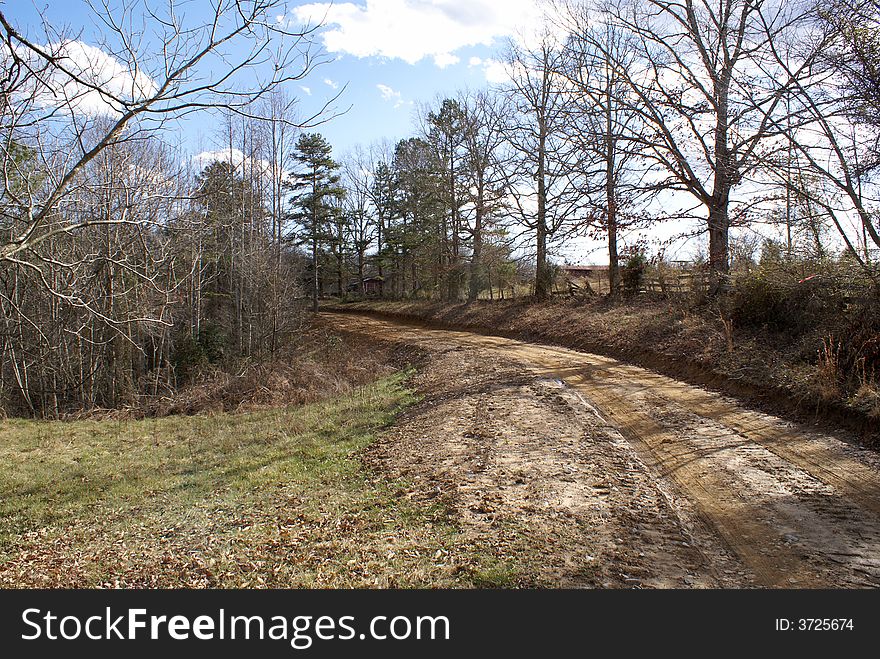 Dirt Road in Rural America. Dirt Road in Rural America