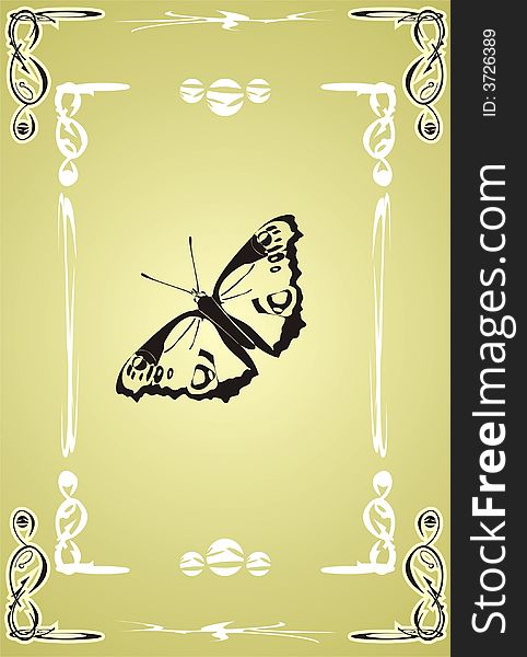 Butterfly. Creative elements. Vector. Background