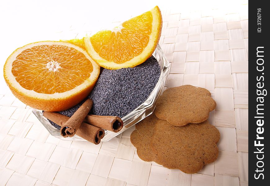 Oranges, Cinnamon, Poppy And Cookies